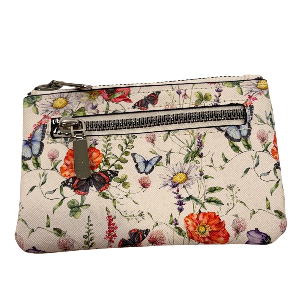 Safe Keeper Floral Butterfly Print Coin Purse Wallet with Card Holder RFID